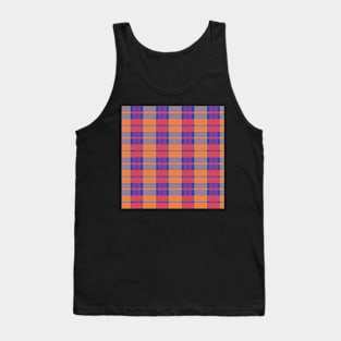 Vaporwave Aesthetic Daviana 2 Hand Drawn Textured Plaid Pattern Tank Top